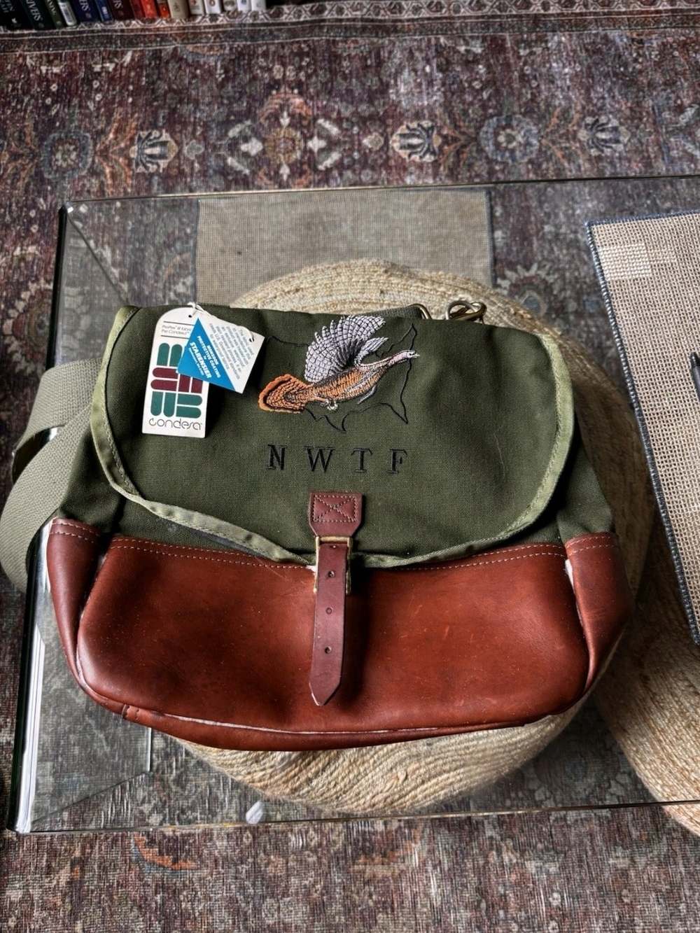 Vintage Diamond Bluff Canvas & Leather Field Bag Deadstock w/ Tags NWTF USA Made